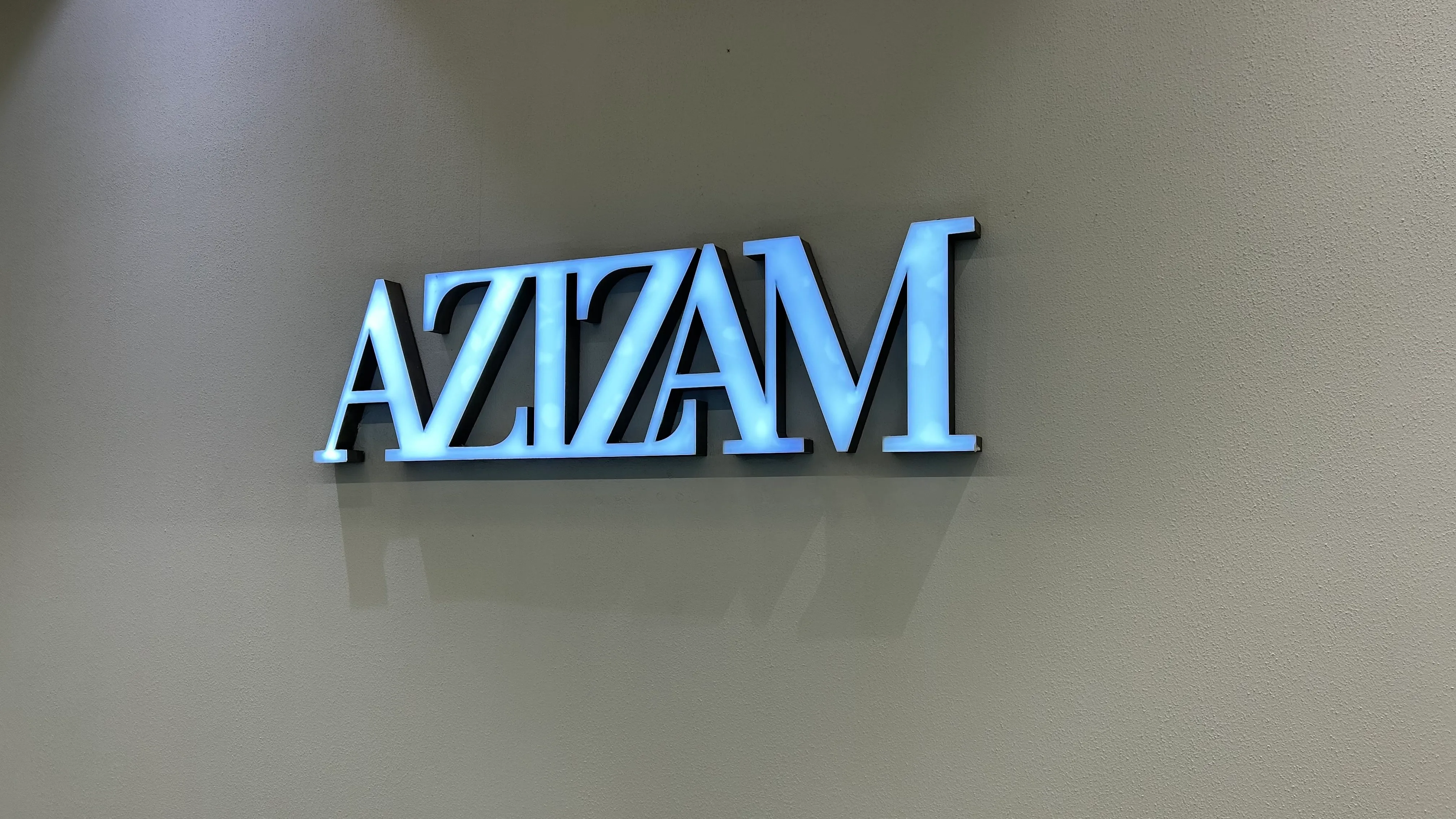 Azizam beauty salon sign at Meyan Mall, Dubai